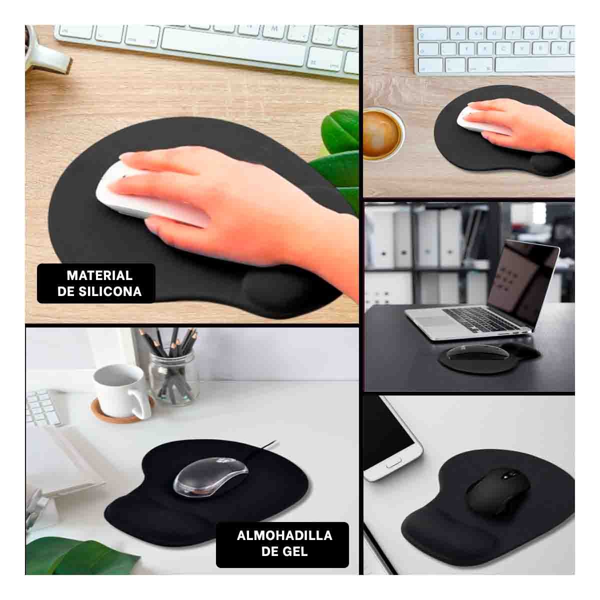 PAD NEGRO PEQUENO CON GEL SUAVE Y ESTILO MINIMALISTA - 5