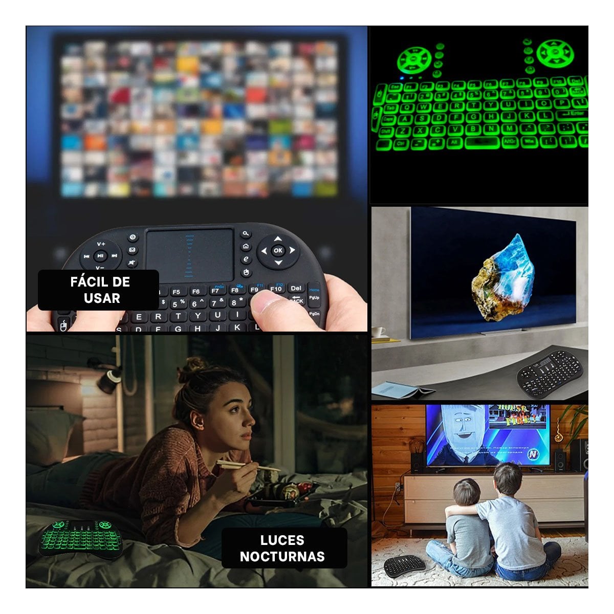 PANEL BLUETOOTH RYBIU TECLADO ADAPTABLE COLOR NEGRO + POST-IT ADHESIVOS TE31589 - 1