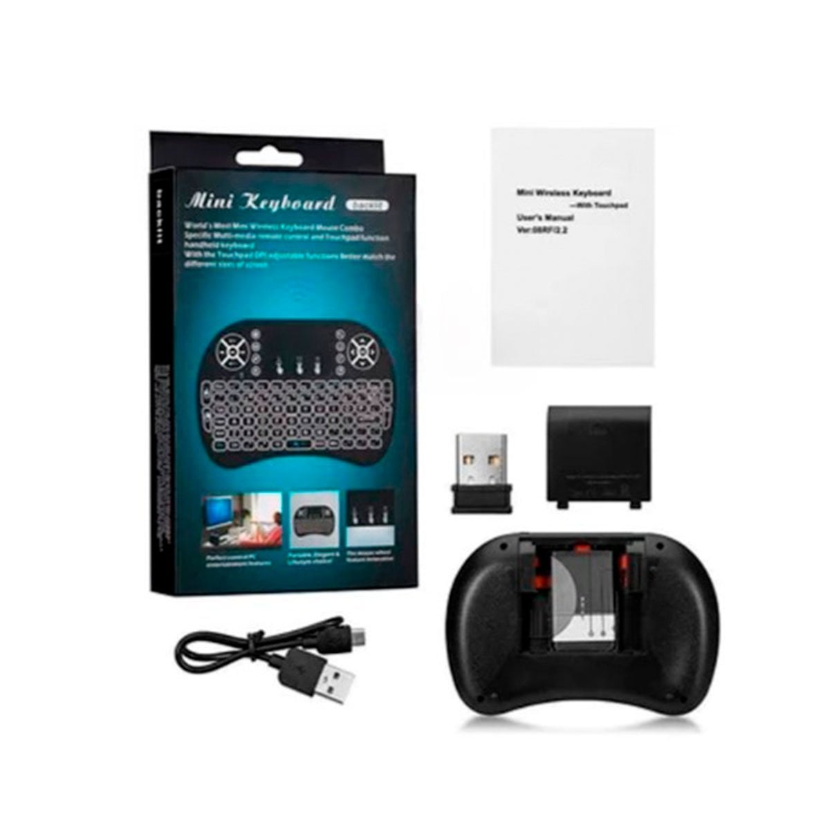 PANEL BLUETOOTH RYBIU TECLADO ADAPTABLE COLOR NEGRO + POST-IT ADHESIVOS TE31589 - 2