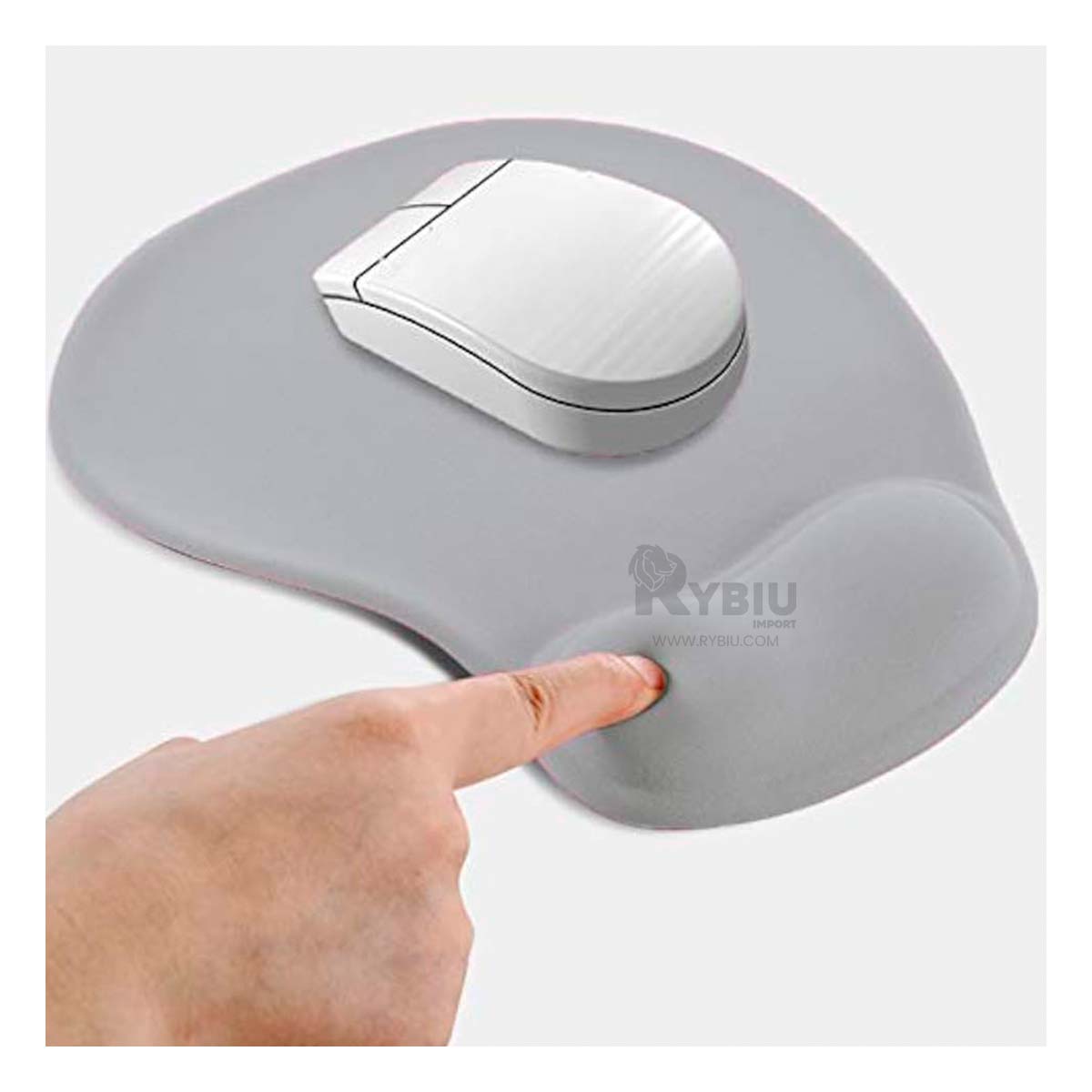 MOUSE PAD RYBIU TE31600 CONVENIENTE OFICINA GRIS + REGALO AGENDITA - 1