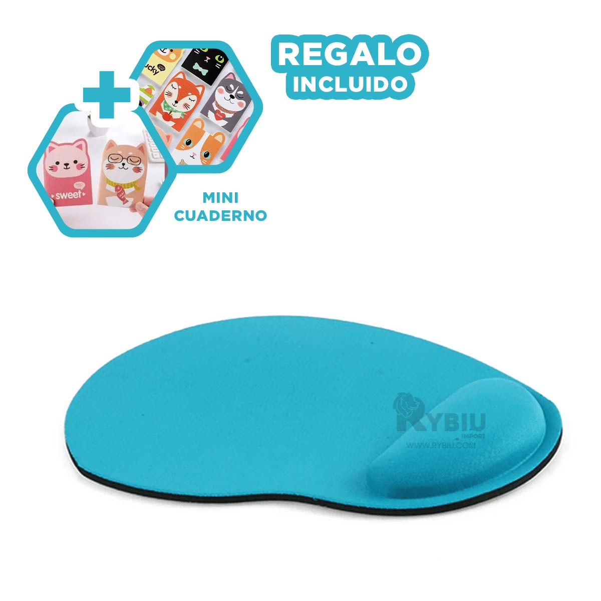 BASE RYBIU TE31599 ANTIDESLIZANTE COLOR CELESTE + ENVOLTORIO REGALO - 1