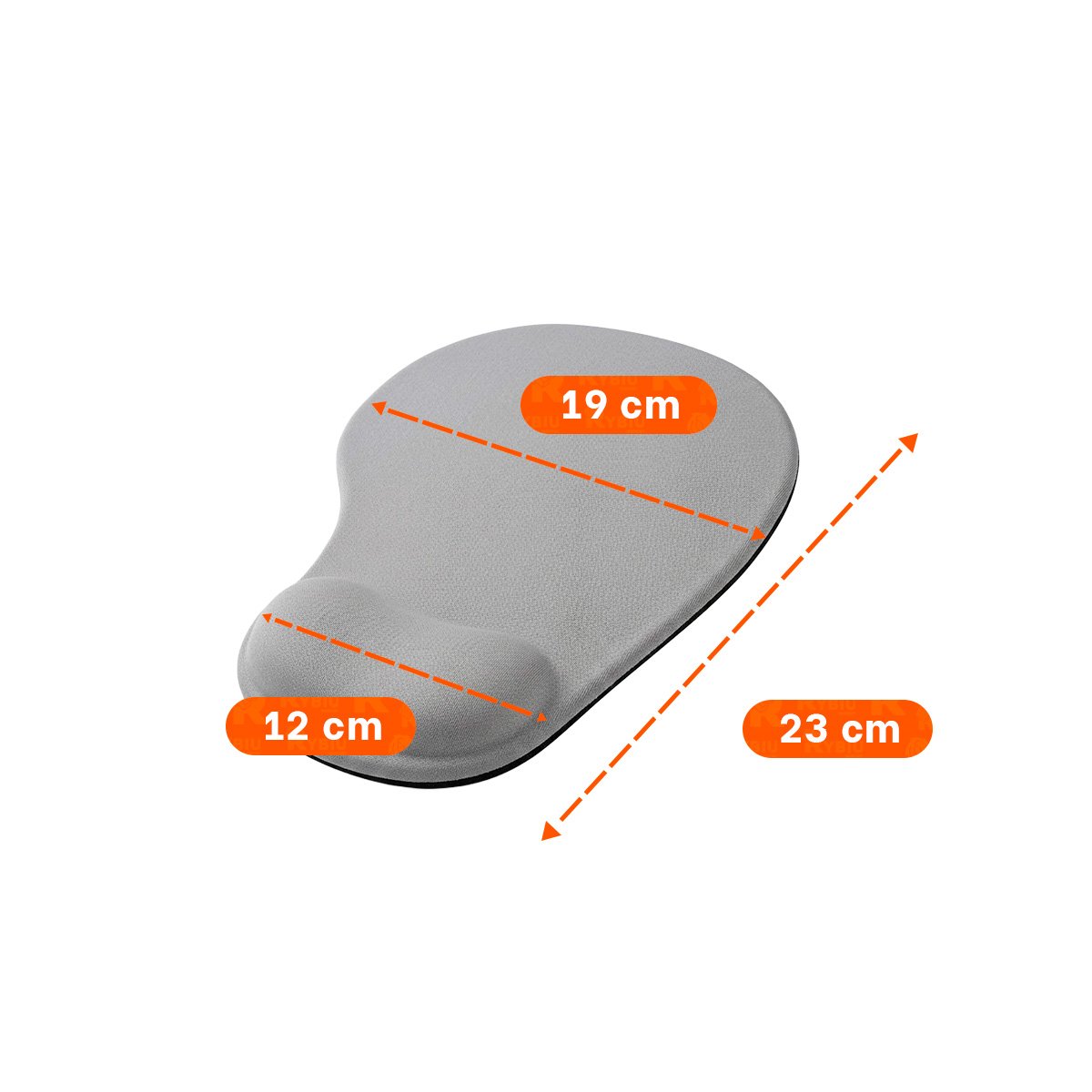 MOUSE PAD GRIS PEQUENO CON GEL Y DESCANSO ERGONOMICO - 4