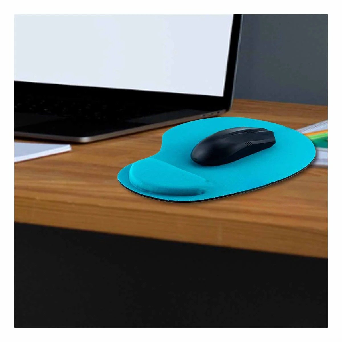MOUSE PAD RYBIU TE31599 MULTIFUNCIONAL COLOR CELESTE + PAPEL REGALO - 5