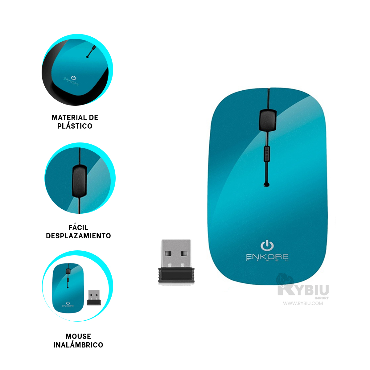PUNTERO RYBIU ELECTRÓNICO Y LIGERO 108WL CELESTE + REGALO AGENDITA - 3