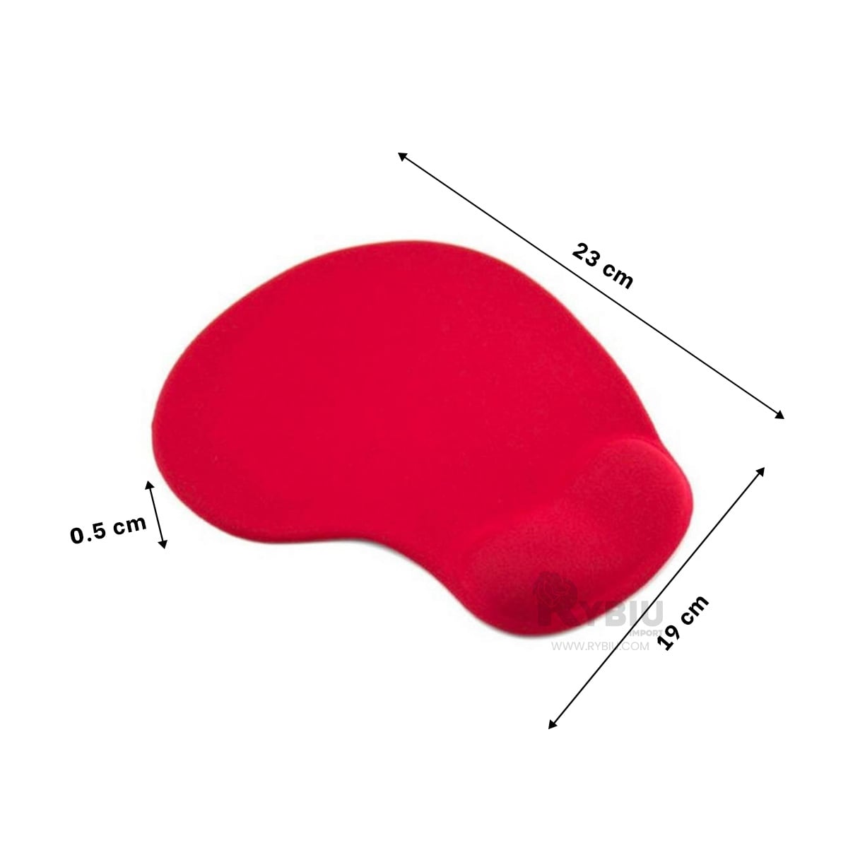 MOUSE PAD RYBIU E31602 ALFOMBRILLA UTIL PC ROJO + REGALO LIGAS PEINAR - 5