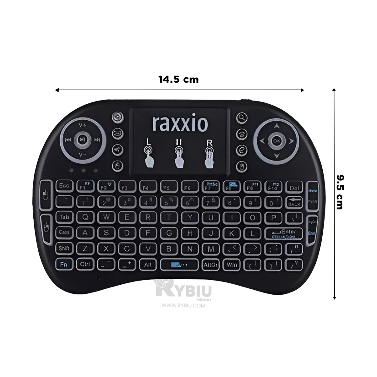 DISPOSITIVO BLUETOOTH RYBIU TACTIL E INTELIGENTE EN NEGRO + REGALO STICKERS TE31589 - 5