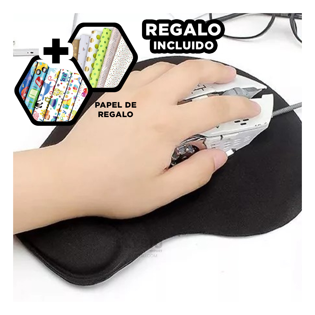 BASE RYBIU E31601 DISEÑO COMPACTO COLOR NEGRO + REGALO AGENDITA - 1