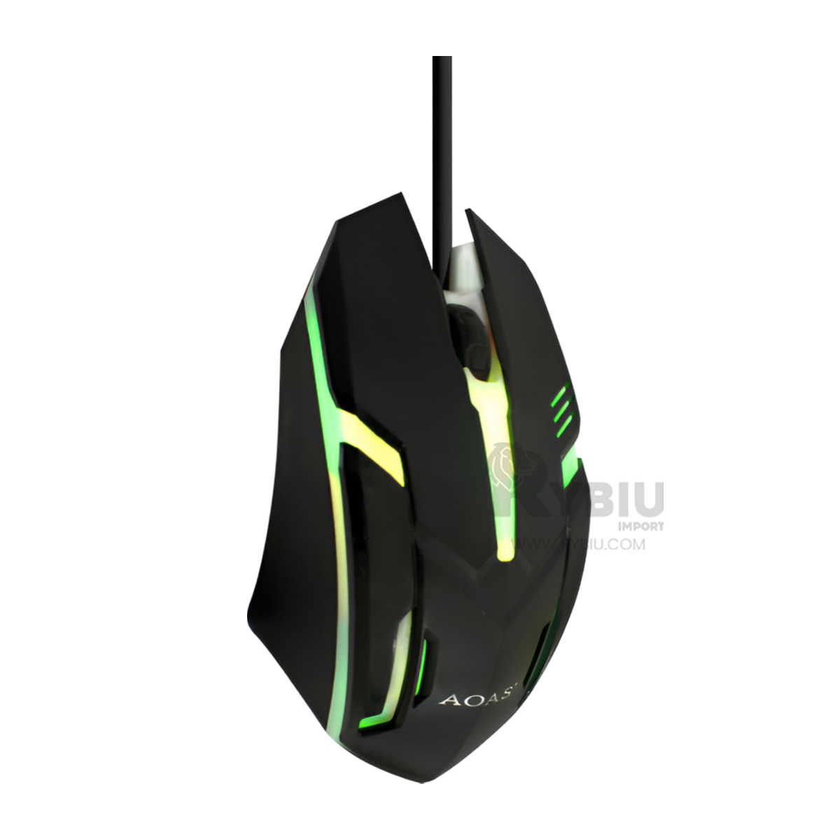 RATÓN RYBIU VERSÁTIL GAMER CON LUCES NEGRO + GIFT STICKERS TE31596 - 2