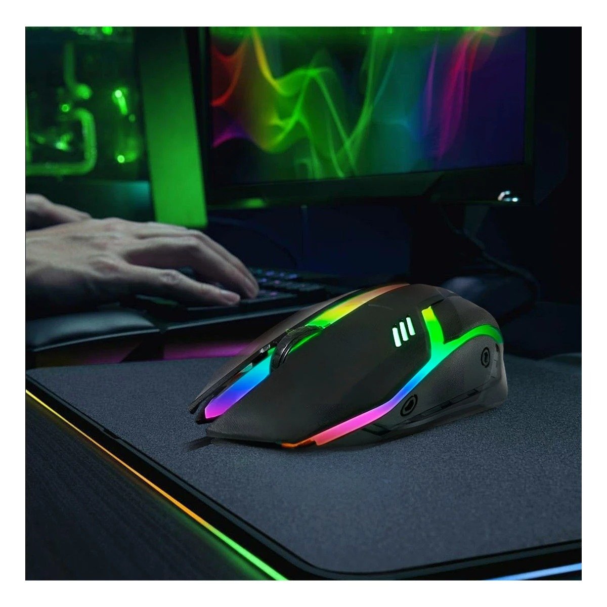 CURSOR RYBIU FUNCIONAL CON LUCES NEGRO + LIGAS REGALO TE31596 - 2
