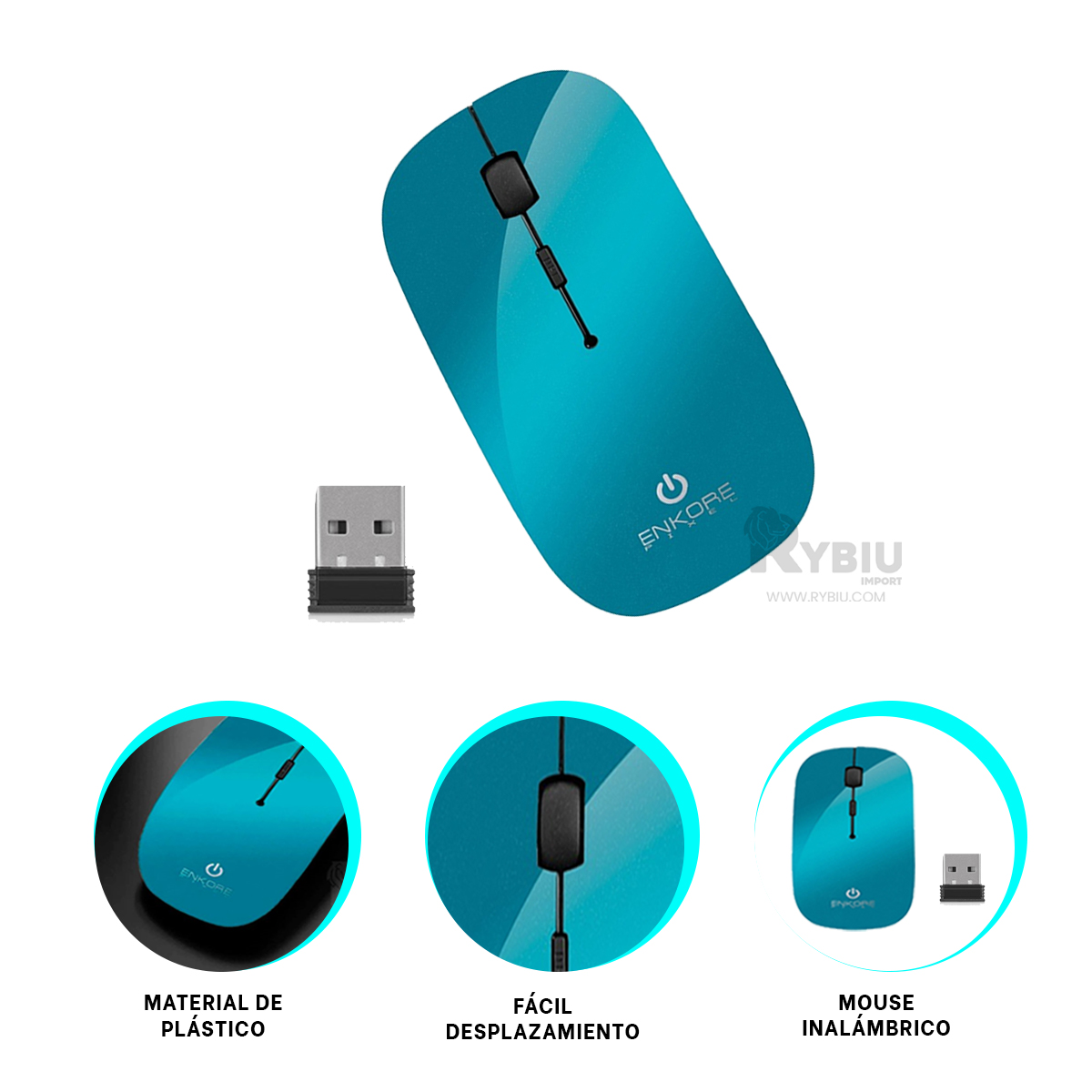 PUNTERO RYBIU ESTILIZADO Y EFICIENTE 108WL CELESTE + GIFT STICKERS - 3