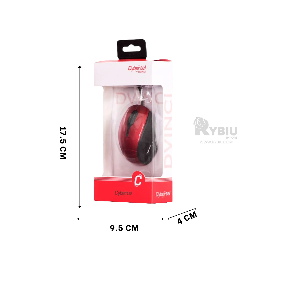 CURSOR RYBIU ÚTIL COMPUTADORA ROJO + REGALO LIGAS PEINAR TE31593 - 1