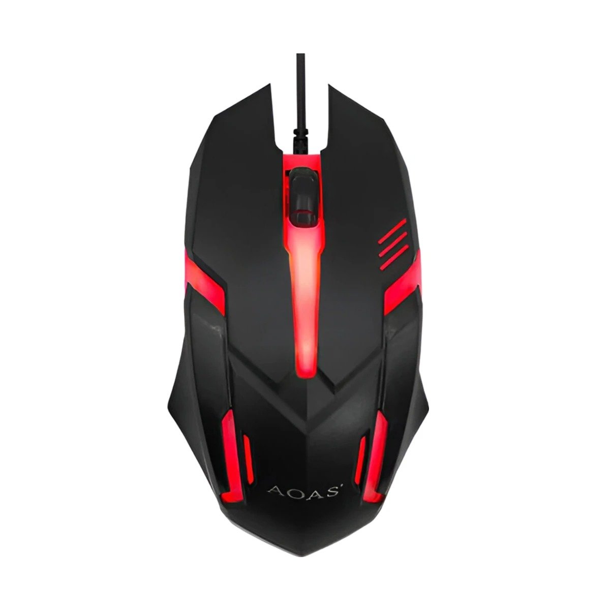 MOUSE RYBIU DINAMICO GAMER CON LUCES NEGRO + REGALO STICKERS TE31596 - 3