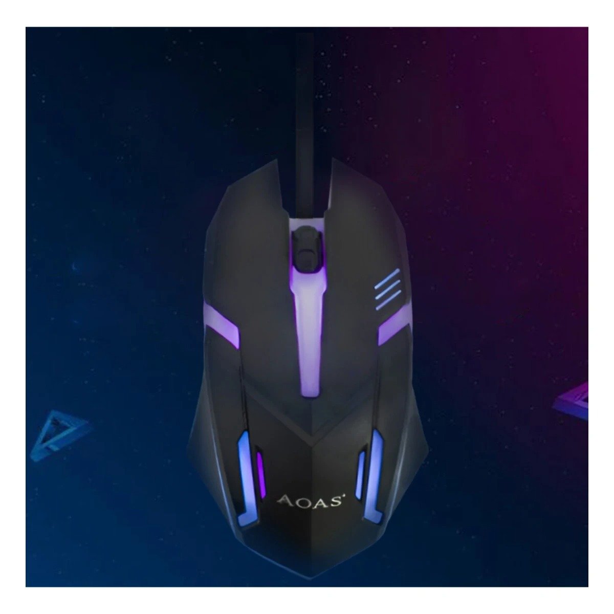 CURSOR RYBIU GAMER CON LUCES COLOR NEGRO + POST-IT ADHESIVOS TE31596 - 2