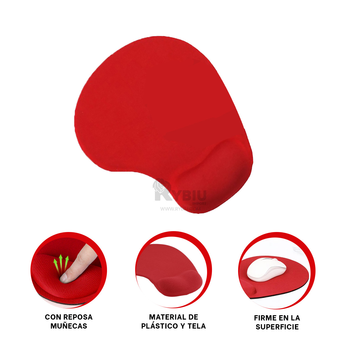 BASE RYBIU E31602 IDEAL ESCRITORIO ROJO + REGALO STICKERS - 3