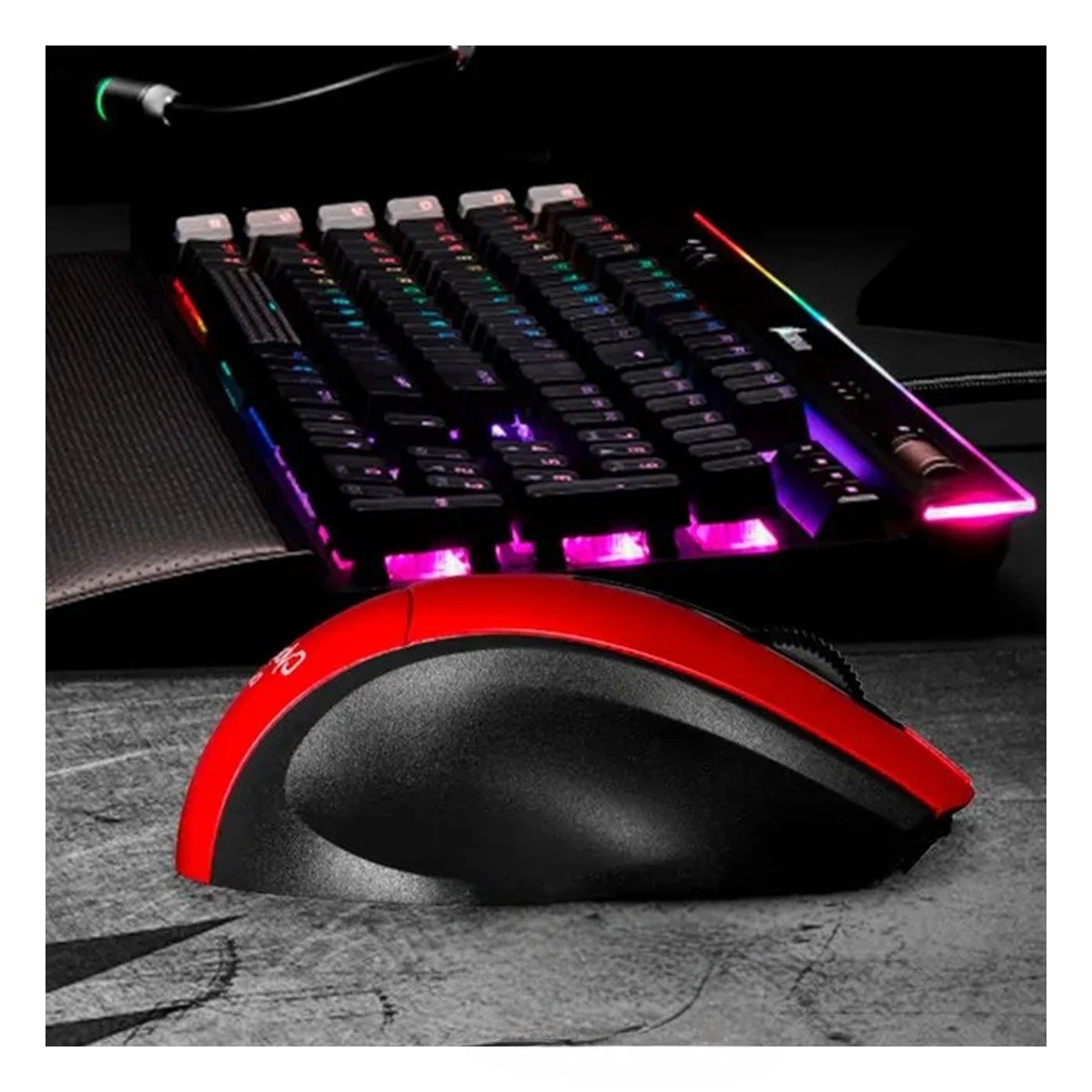 MOUSE RYBIU CYBERTEL DVINCI MULTIFUNCIONAL COLOR ROJO TE31593 - 2