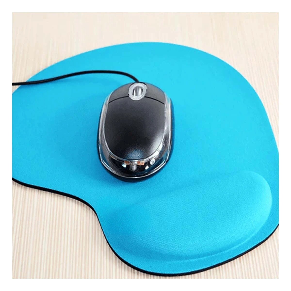 TAPETE CELESTE PEQUENO CON GEL ERGONOMICO Y ALTA CALIDAD - 1