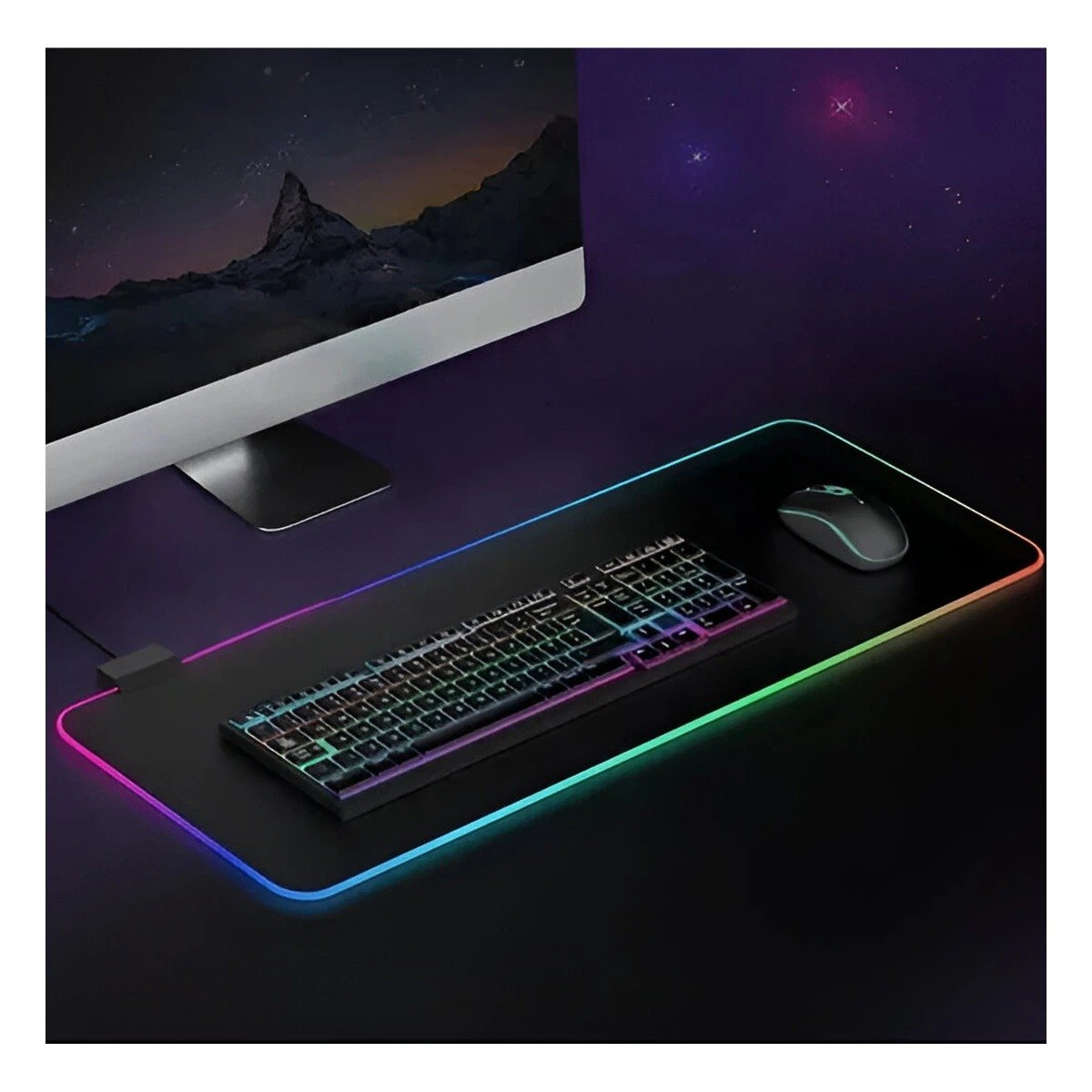 BASE GAMER RGB CON LUCES LED RENDIMIENTO SUPERIOR Y MODERNO Y+POST IT - 2