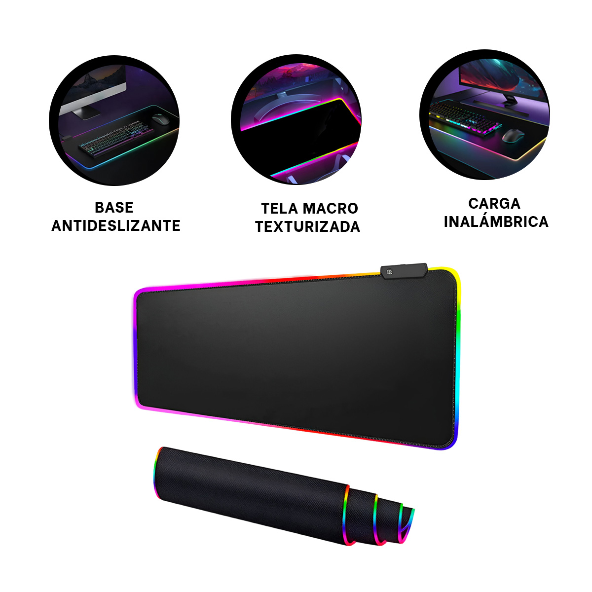 PAD CON ALTA ILUMINACIÓN EN COLOR NEGRO Y+PAPEL DE REGALO - 3