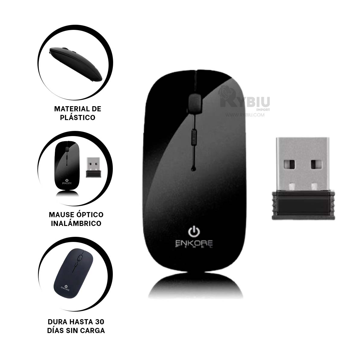 PUNTERO RYBIU COMPACTO Y VERSÁTIL 108WL NEGRO + REGALO STICKERS - 3