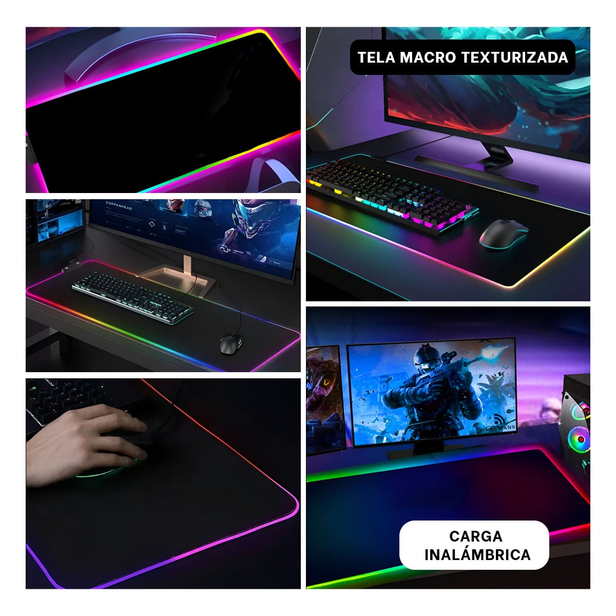 BASE PARA MOUSE DE COLOR NEGRO Y+ENVOLTORIO DE REGALO - 1