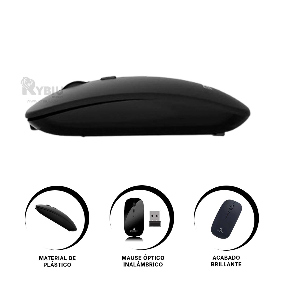 PUNTERO RYBIU ESTILIZADO Y EFICIENTE 108WL NEGRO + GIFT STICKERS - 1