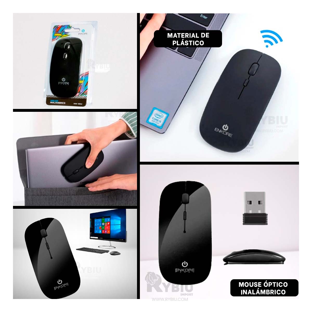 PUNTERO RYBIU ESTILIZADO Y EFICIENTE 108WL NEGRO + GIFT STICKERS - 4