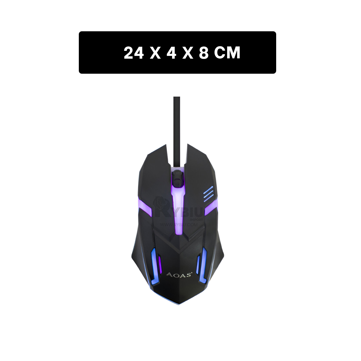 MOUSE RYBIU ERGONÓMICO CON CABLE EN NEGRO + REGALO AGENDITA TE31596 - 5