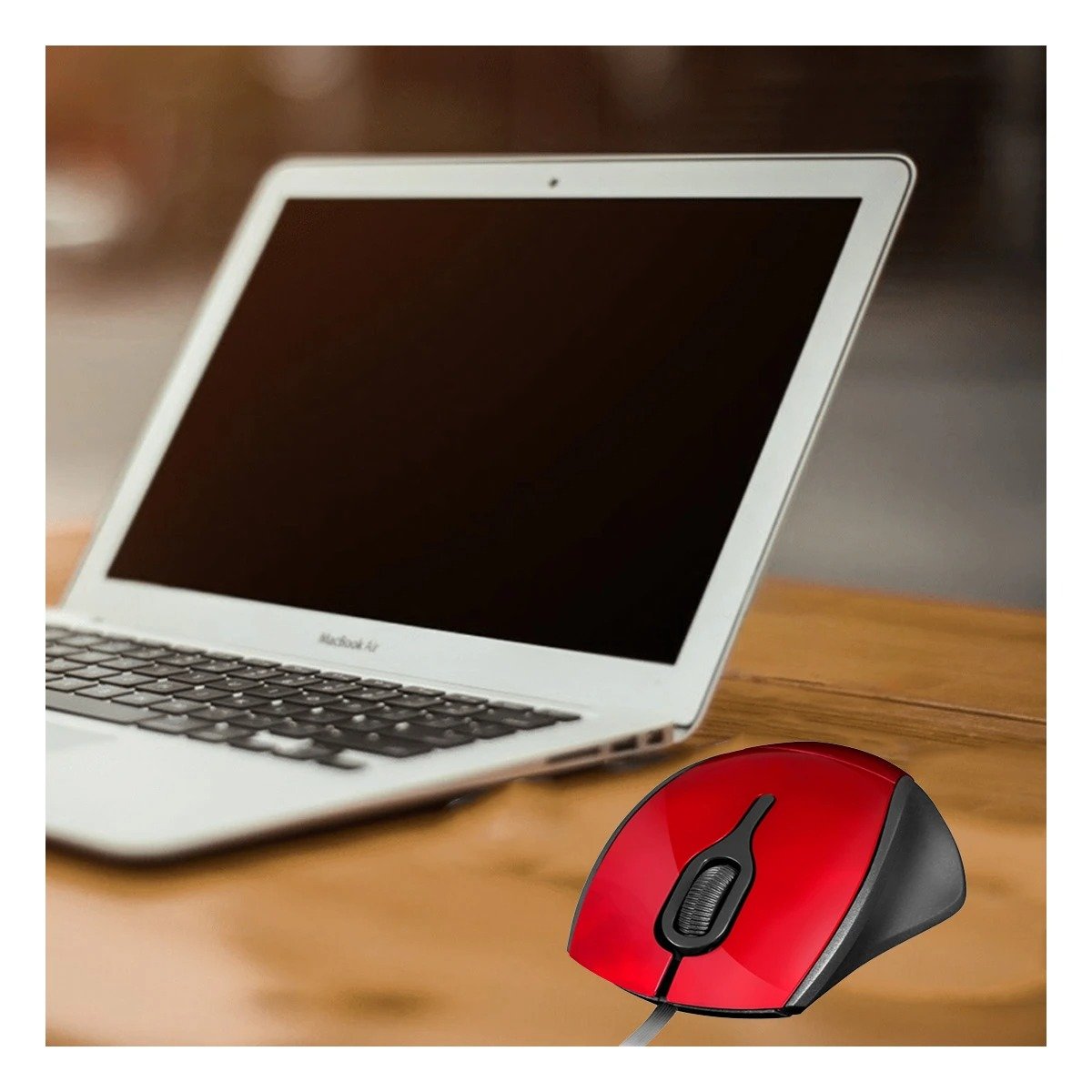 MOUSE RYBIU DINAMICO DVINCI COLOR ROJO + PAPEL REGALO TE31593 - 3