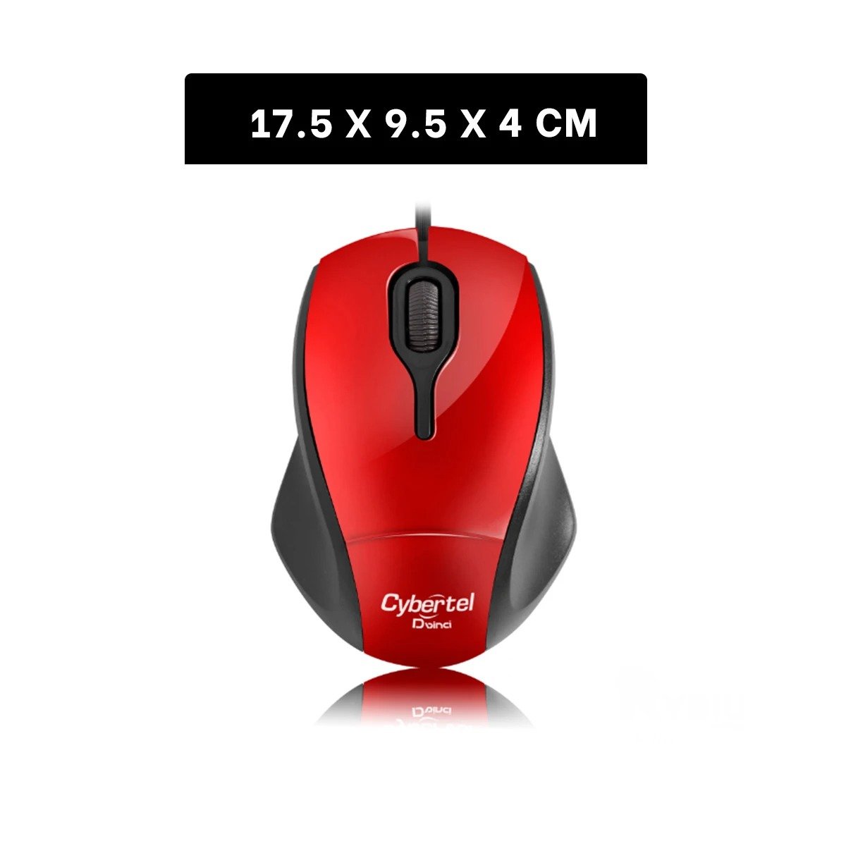 MOUSE RYBIU DINAMICO DVINCI COLOR ROJO + PAPEL REGALO TE31593 - 4