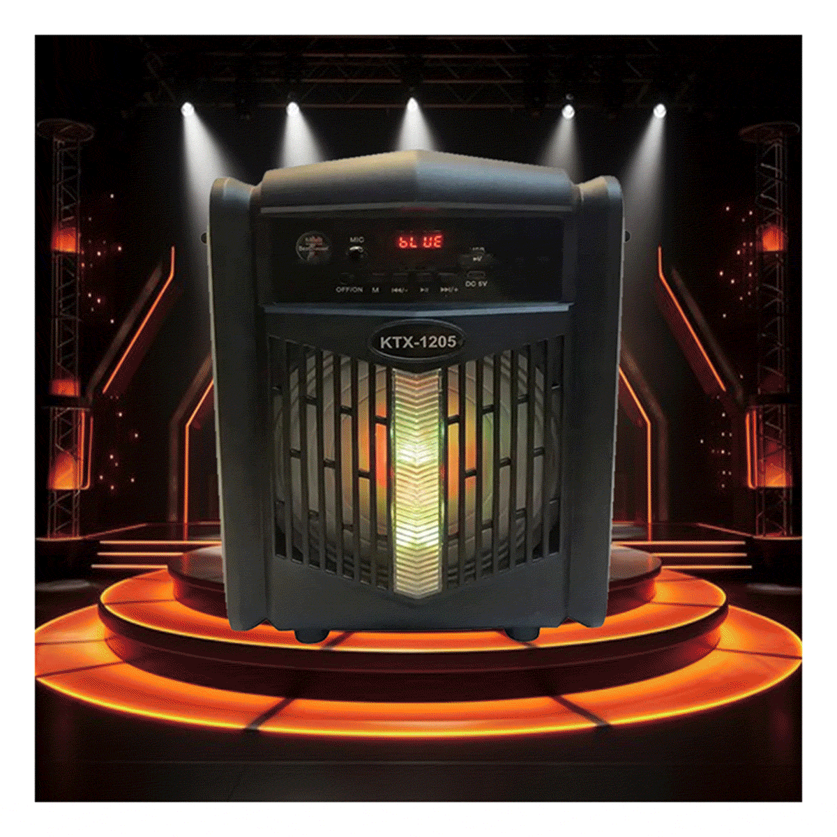 ALTAVOZ RYBIU KTX-1205 BLUETOOTH PERFECTO PARA CASA 6.5 PULG + BANDERITAS ADHESIVAS - 2