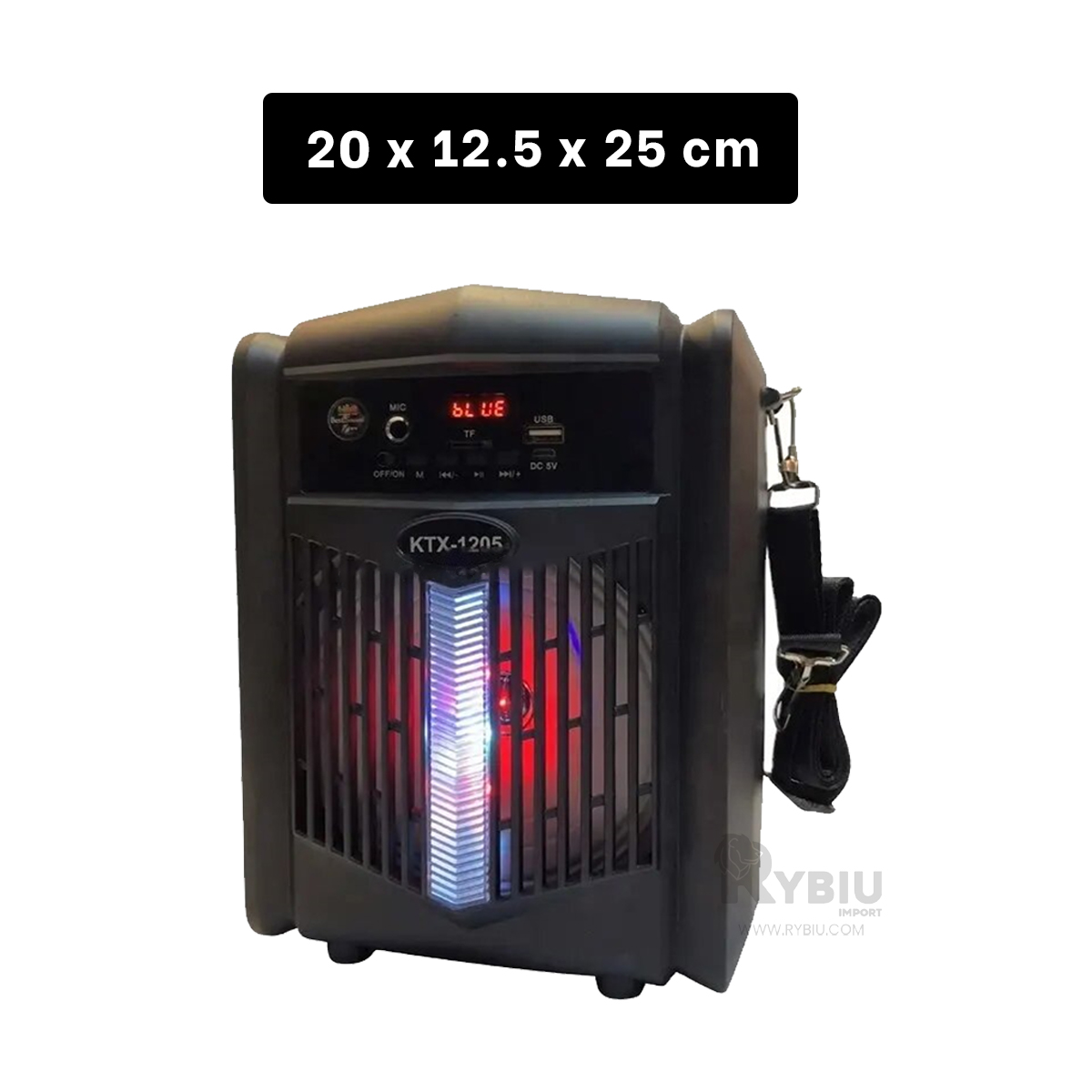 ALTAVOZ RYBIU KTX-1205 BLUETOOTH UNICO 6.5 PULGADAS + REGALO LIGAS PARA PEINAR - 5