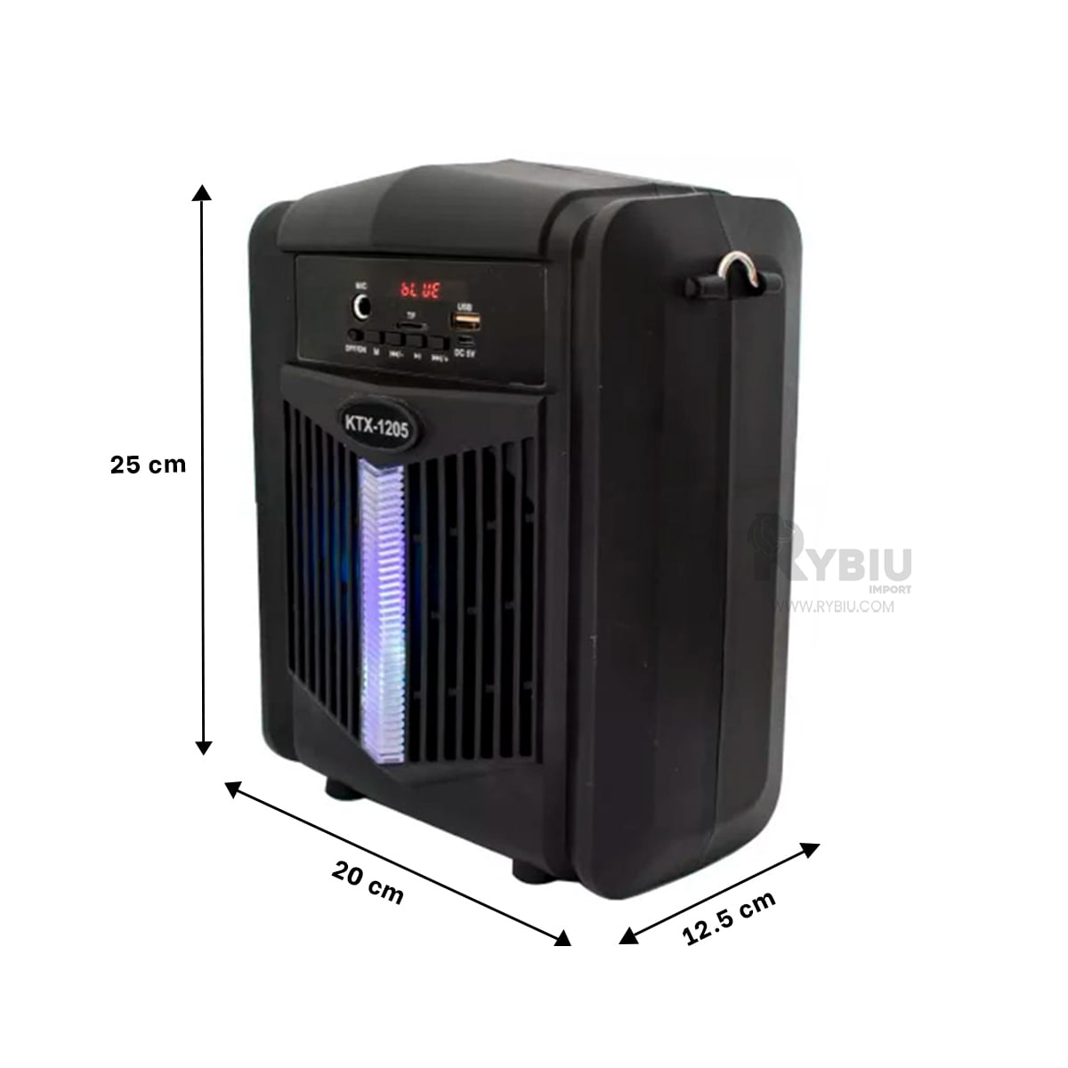 BOCINA RYBIU KTX-1205 BLUETOOTH ALTAVOZ PORTATIL KTX EN 6.5 PULG + REGALO AGENDITA - 5