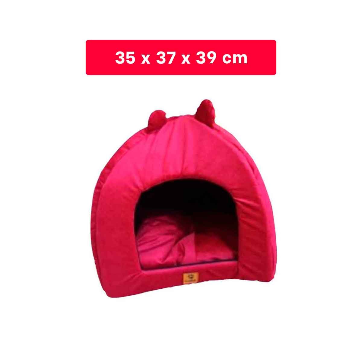 CASITA PERROS GATOS MA29094 APTA CAN SUAVE ROJO RYBIU + LIGAS REGALO - 4