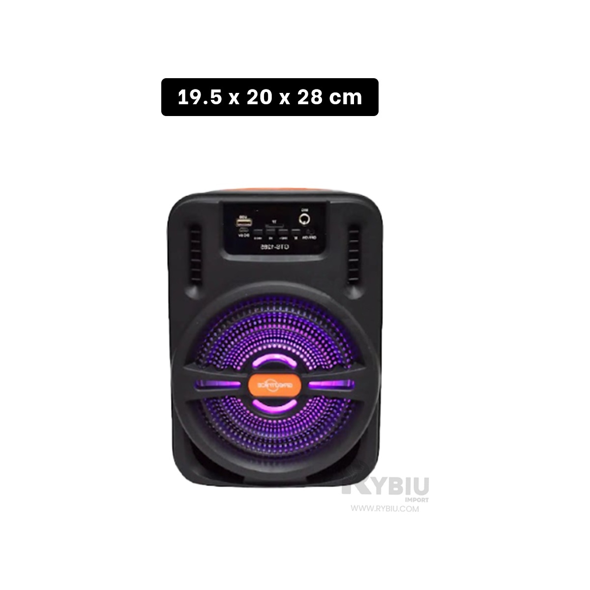 PARLANTE BLUETOOTH RYBIU GTS-1285 BOCINA RANGO FRECUENCIA TONO NEGRO + GIFT STICKERS - 5