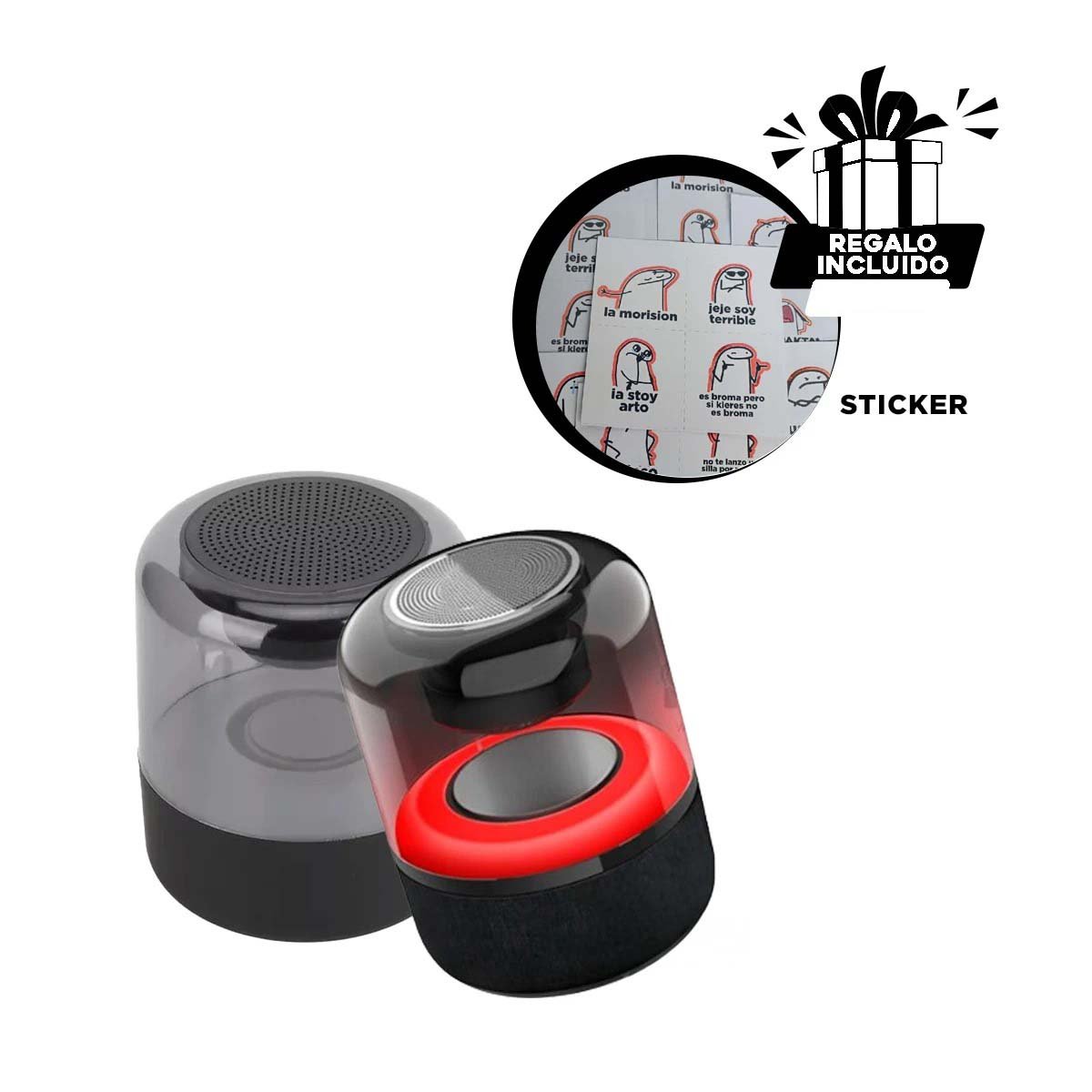 PARLANTE WIRELESS ESTILO MODERNO CON LUZ REGULABLE Y FUNCION RELAX Y+POST IT - 1