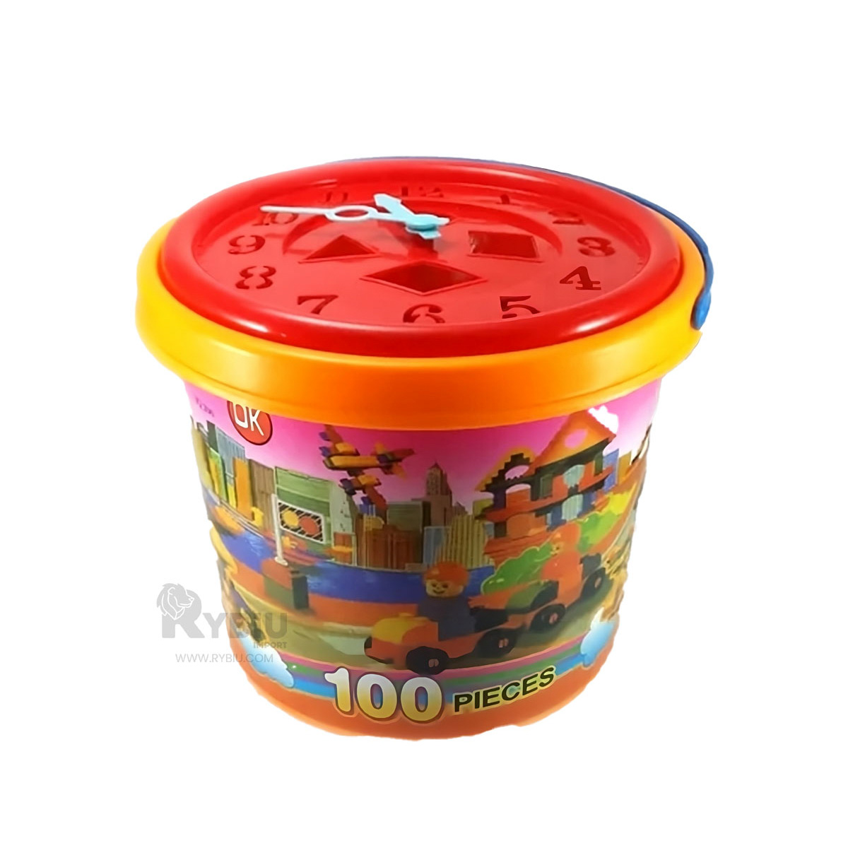 BLOQUES EN BALDE PLASTICO MULTICOLOR Y+REGALO STICKERS - 4