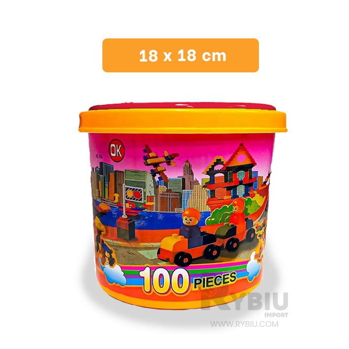 BLOQUES EN BALDE PLASTICO MULTICOLOR Y+REGALO STICKERS - 5