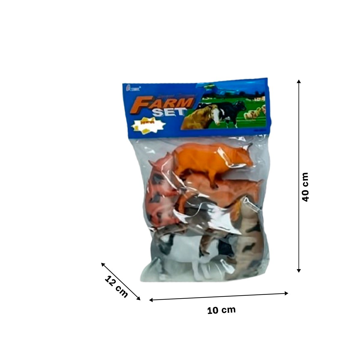 ANIMALES CLASICOS DE GRANJA DOMESTICO EN BOLSA PARA JUEGO CREATIVO YLIGAS REGALO - 4