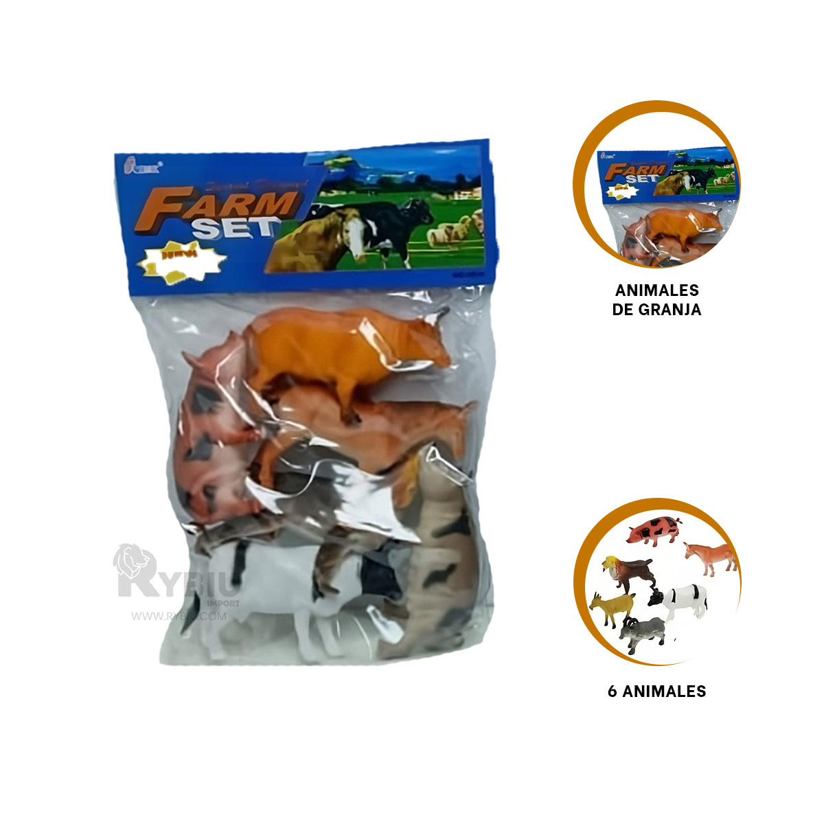 ANIMALES DIDACTICO DE GRANJA EN MULTICOLOR Y+GIFT STICKERS - 1