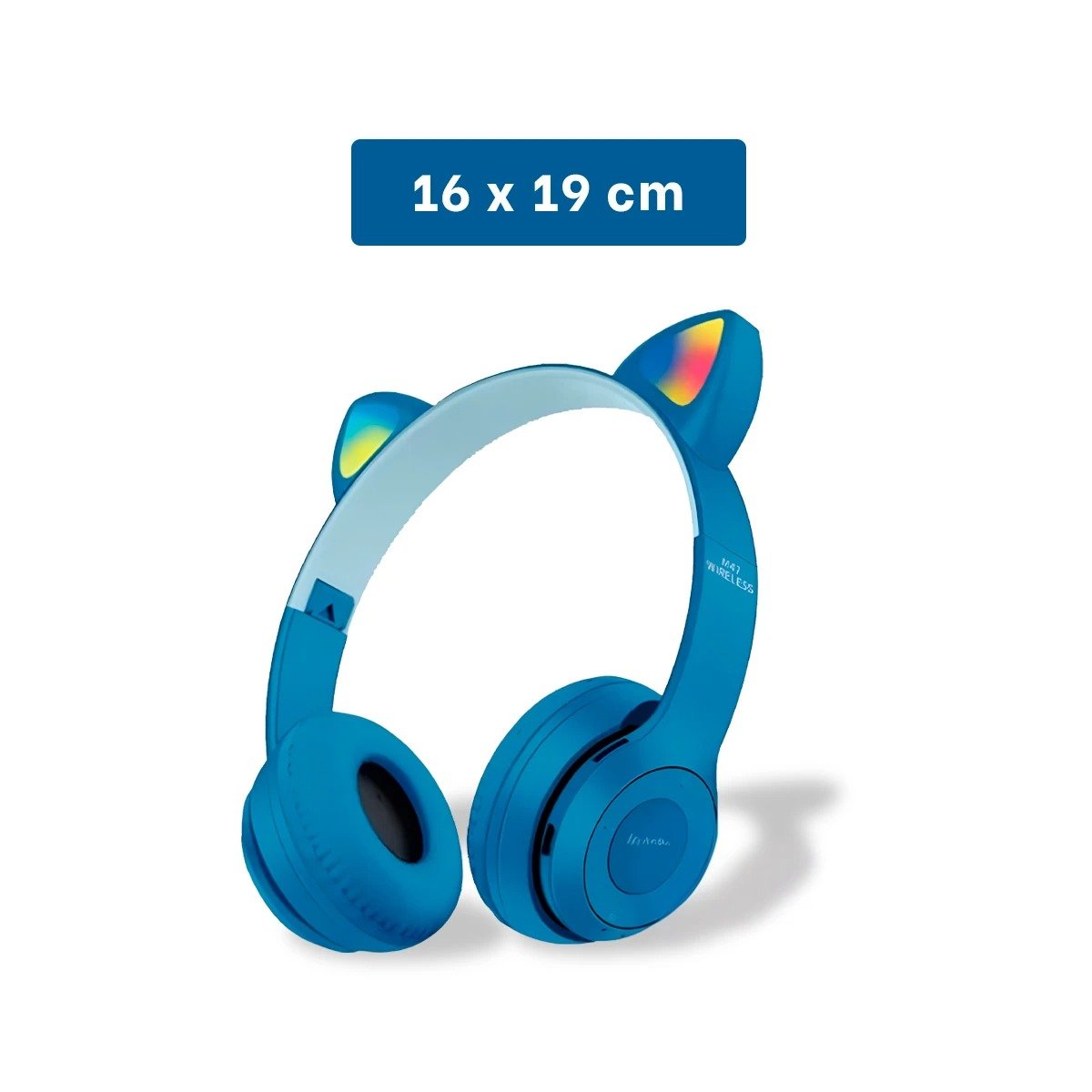 OREJERAS RYBIU INALÁMBRICO MOL2 BLUETOOTH PORTATIL EN GATO COLOR AZUL + POST-IT ADHESIVOS - 1