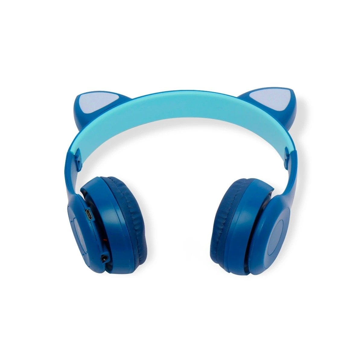 AUDÍFONOS RYBIU INALÁMBRICO MOL2 BLUETOOTH CON TEMATICA GATO Y CON LUCES EN TONO AZUL - 2