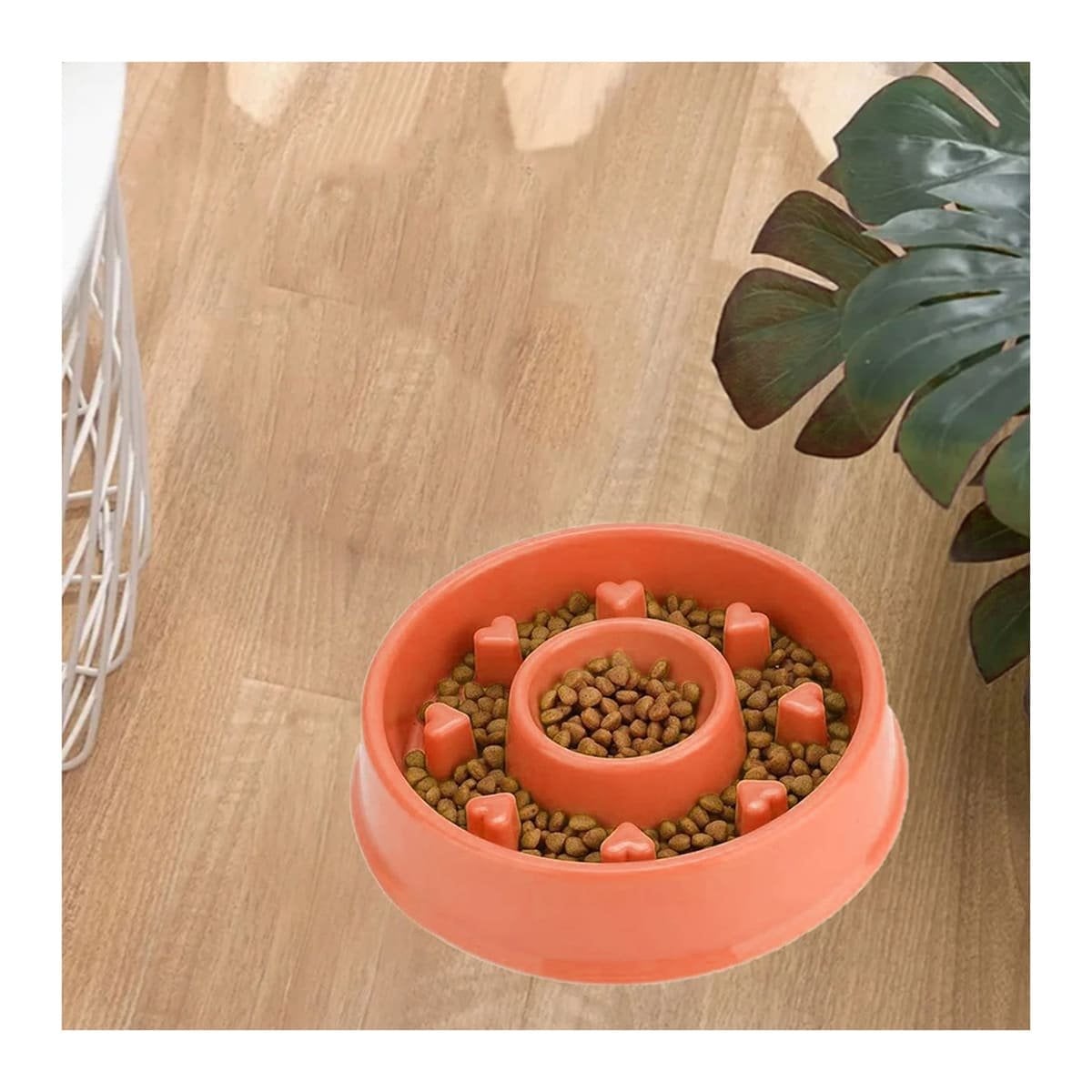 RECIPIENTE CIRCULAR ANTIESTRES ROJO PARA ALIMENTACION CONTROLADA - 1