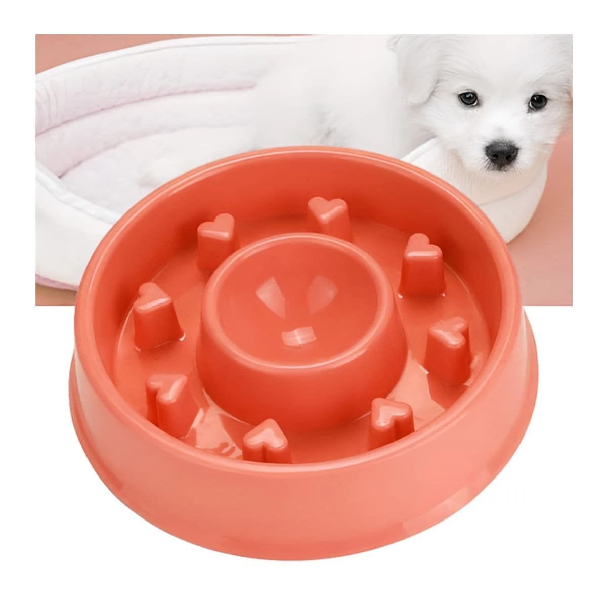 RECIPIENTE CIRCULAR ANTIESTRES ROJO PARA ALIMENTACION CONTROLADA - 2