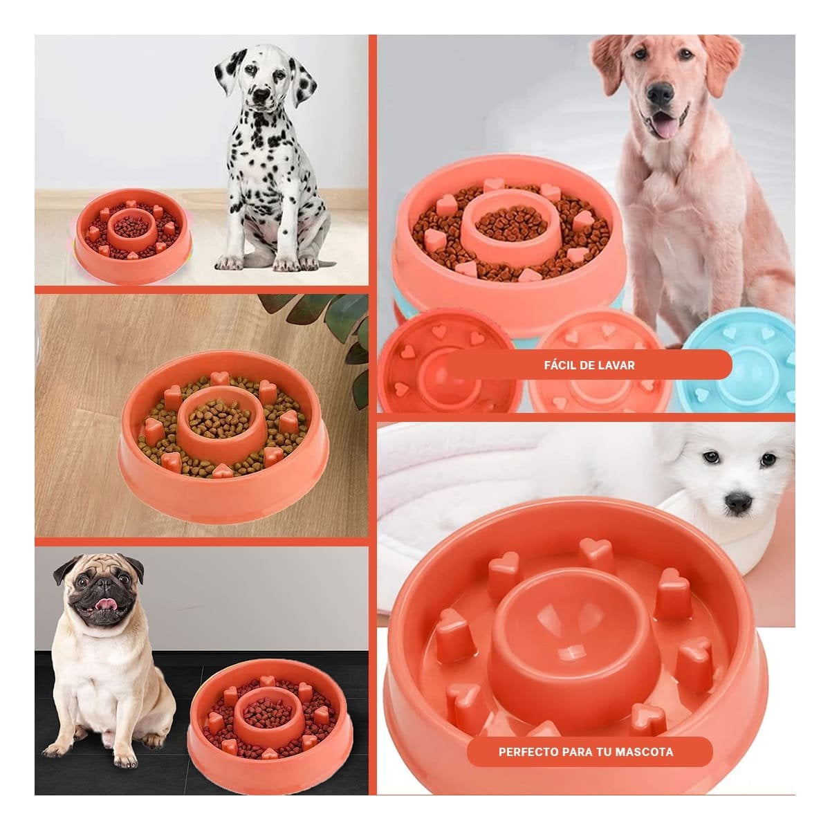 RECIPIENTE CIRCULAR ANTIESTRES ROJO PARA ALIMENTACION CONTROLADA - 5