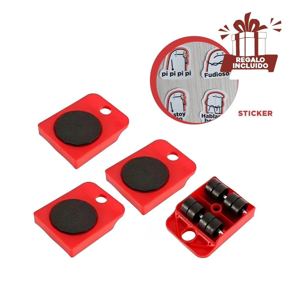 KIT ESPECIAL MOVIMIENTO ENSERES RYBIU HE29595 ROJO + REGALO STICKERS - 1