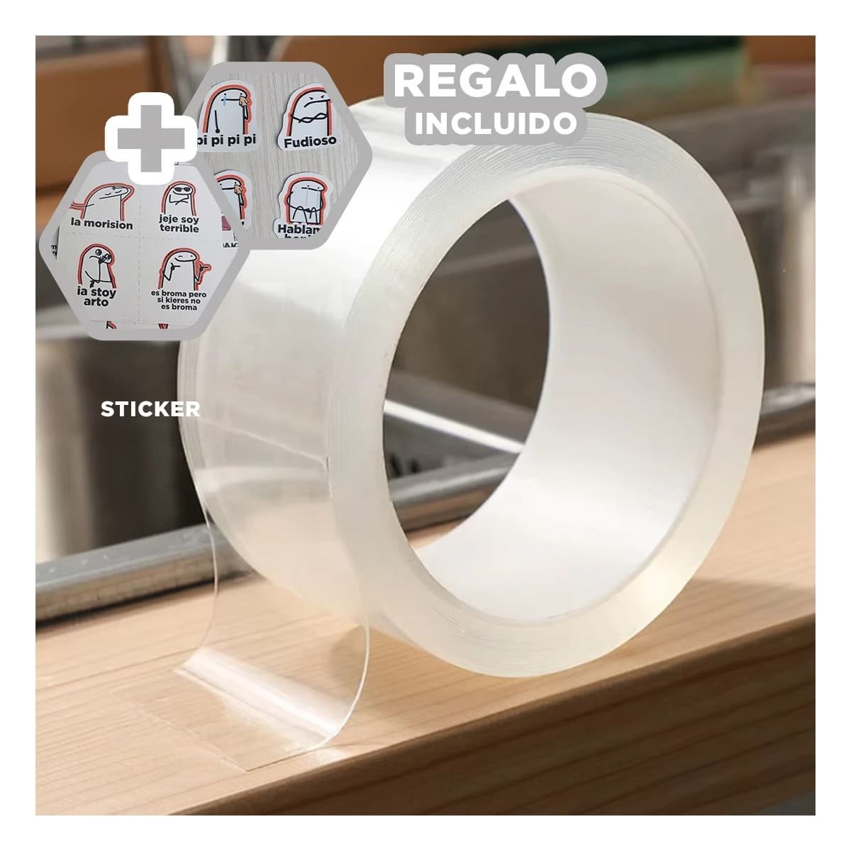 TIRA MULTIFUNCIONAL DOBLE CONTACTO DE 3 METROS RESISTENTE Y DURADERA Y+REGALO STICKER - 1