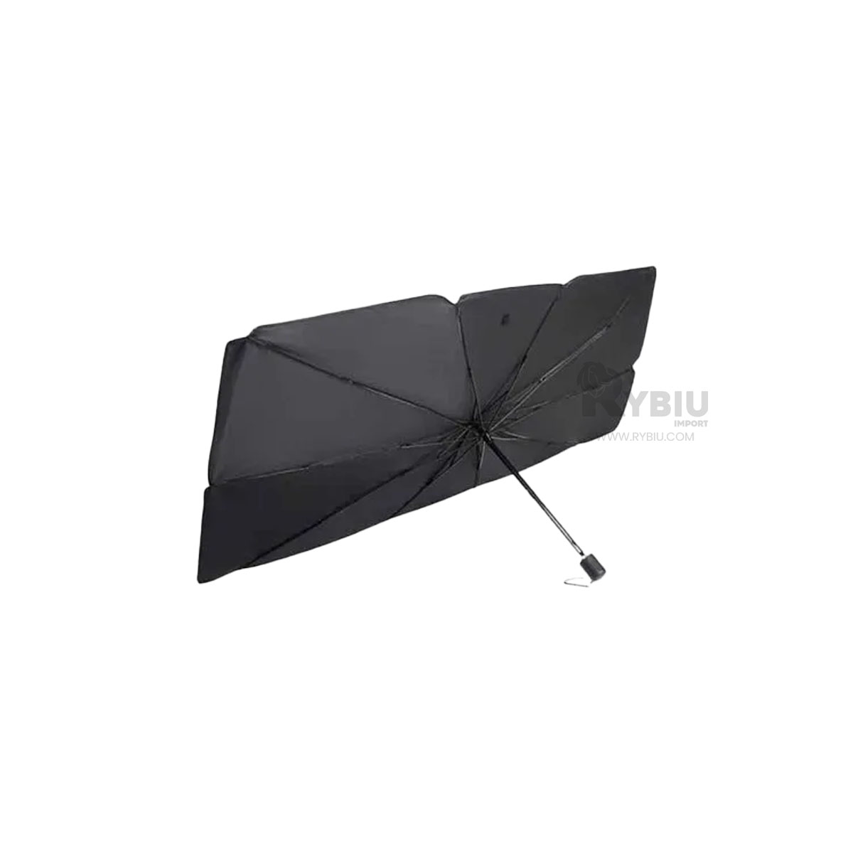 SET SOMBRILLA RYBIU HE29556 NEGRO DISEÑO PORTATIL + PAPEL REGALO - 2
