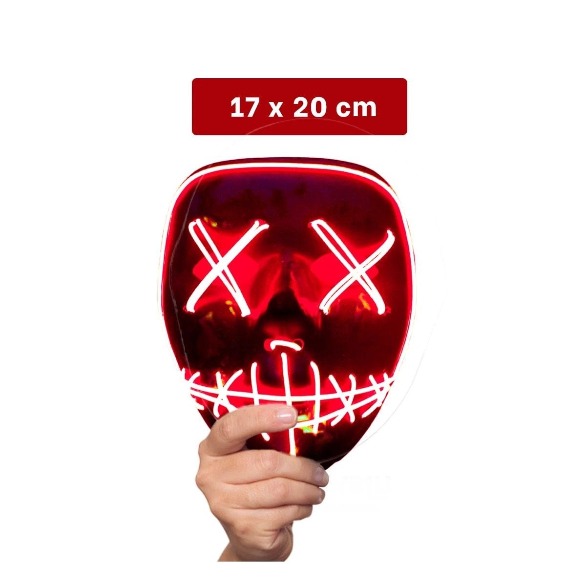 MASCARAS RYBIU FI32675 ROJO MASCARA VERSATIL + REGALO STICKERS - 4