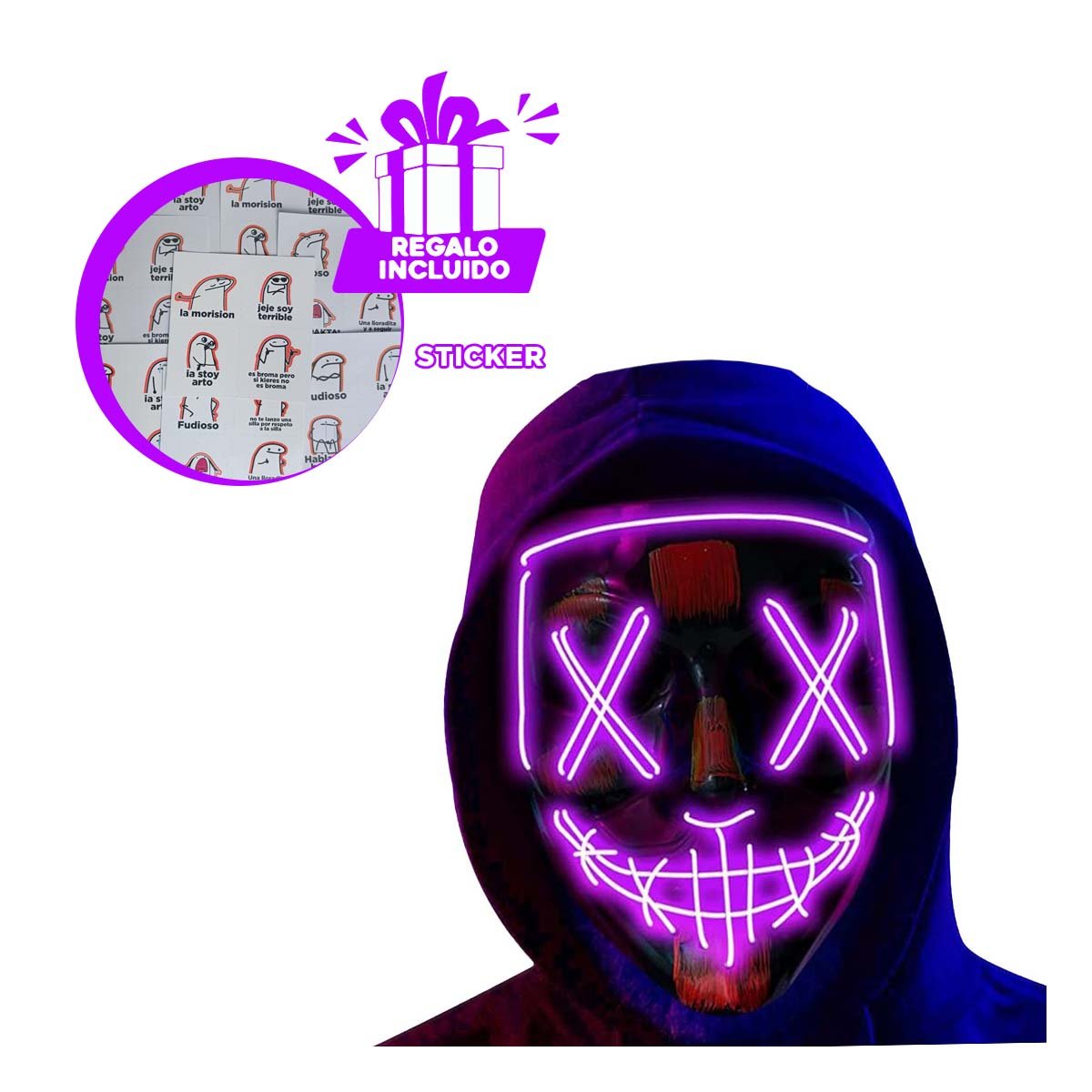 MASCARAS RYBIU FI32673 FUCSIA MASCARA VERSATIL + REGALO STICKERS - 1