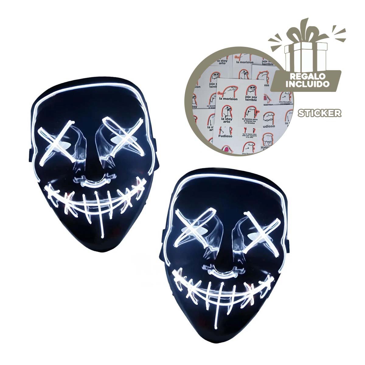 MASCARAS RYBIU FI32676 BLANCO MASCARA VERSATIL + REGALO STICKERS - 1
